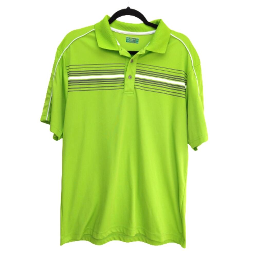 Ben Hogan Performance Golf Polo Shirt Green Men's Large Short Sleeves